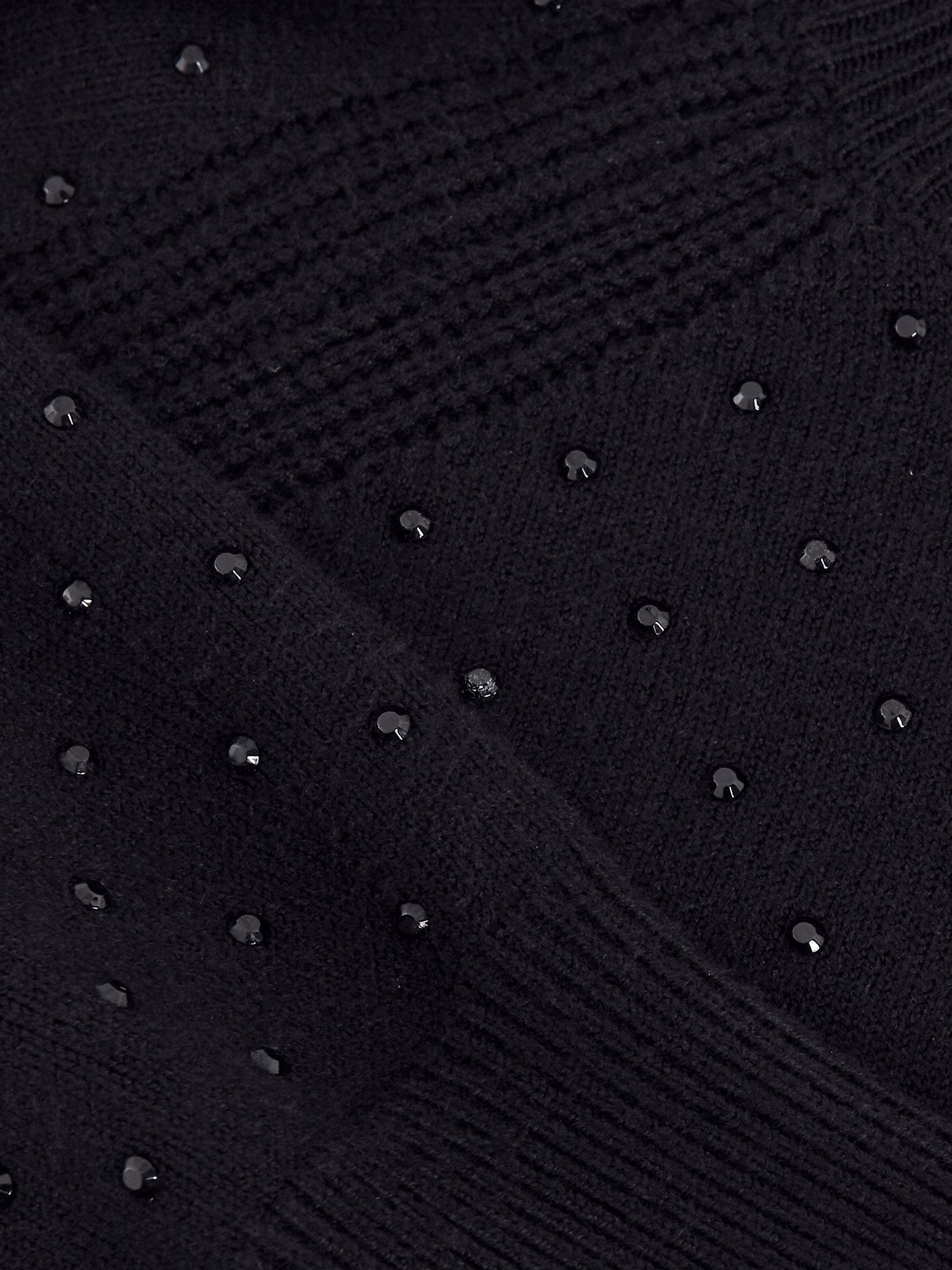 Product image 6 of 9, which shows Phase Eight Tala Studded Jumper Mini Dress, Black, 14