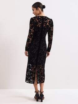 Phase Eight Viktoria Lace Midi Dress, Black - view 2, Black