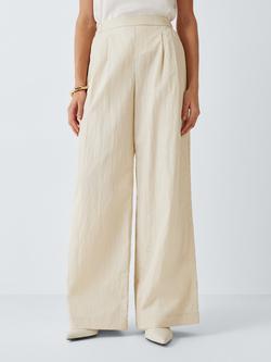 MM by MaxMara Lozio Wide Leg Trousers, White, White