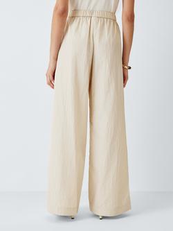 MM by MaxMara Lozio Wide Leg Trousers, White - view 2, White