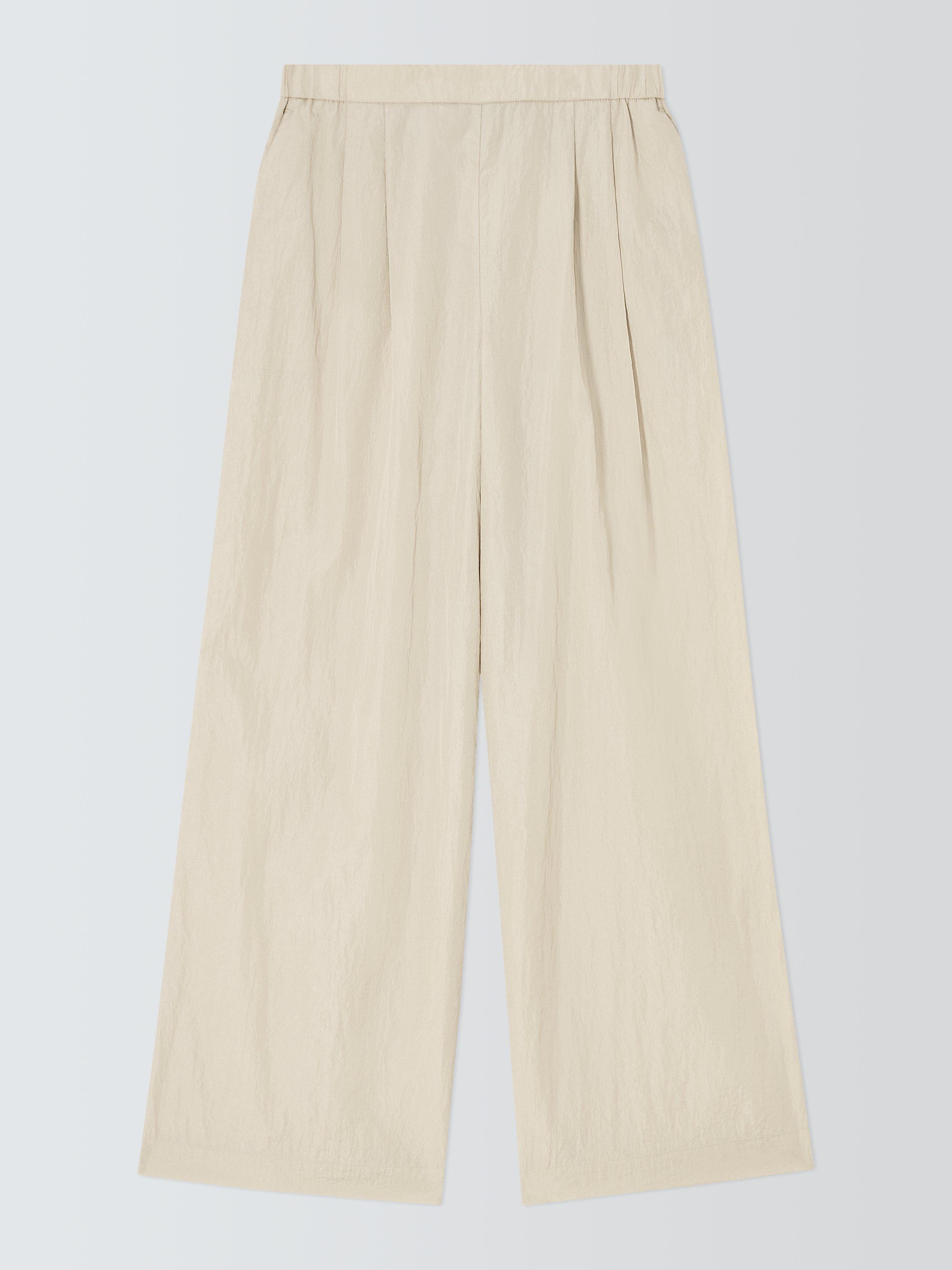 Product image 1 of 1, which shows MM by MaxMara Lozio Wide Leg Trousers, White, 8