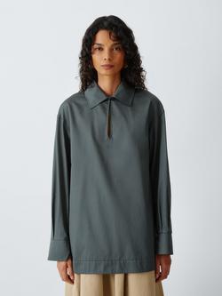 MM by MaxMara Cotton Shirt, Grey, Grey