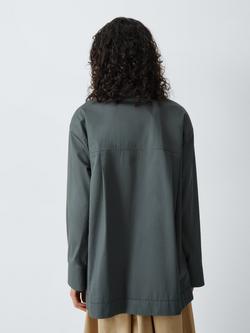 MM by MaxMara Cotton Shirt, Grey - view 2, Grey