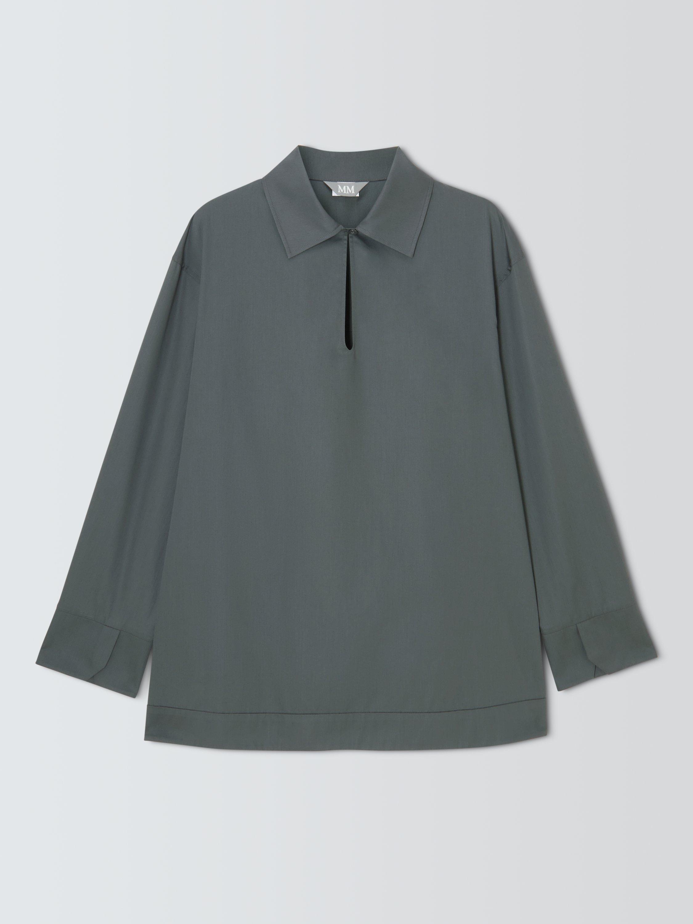 Product image 1 of 1, which shows MM by MaxMara Cotton Shirt, Grey, 8