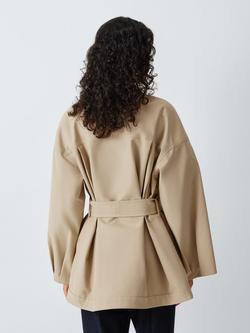 MM by MaxMara Rafia Cotton Blend Raincoat, Beige - view 2, Beige