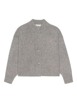 FRAME Fleck Pure Cashmere Cardigan, Grey, Grey