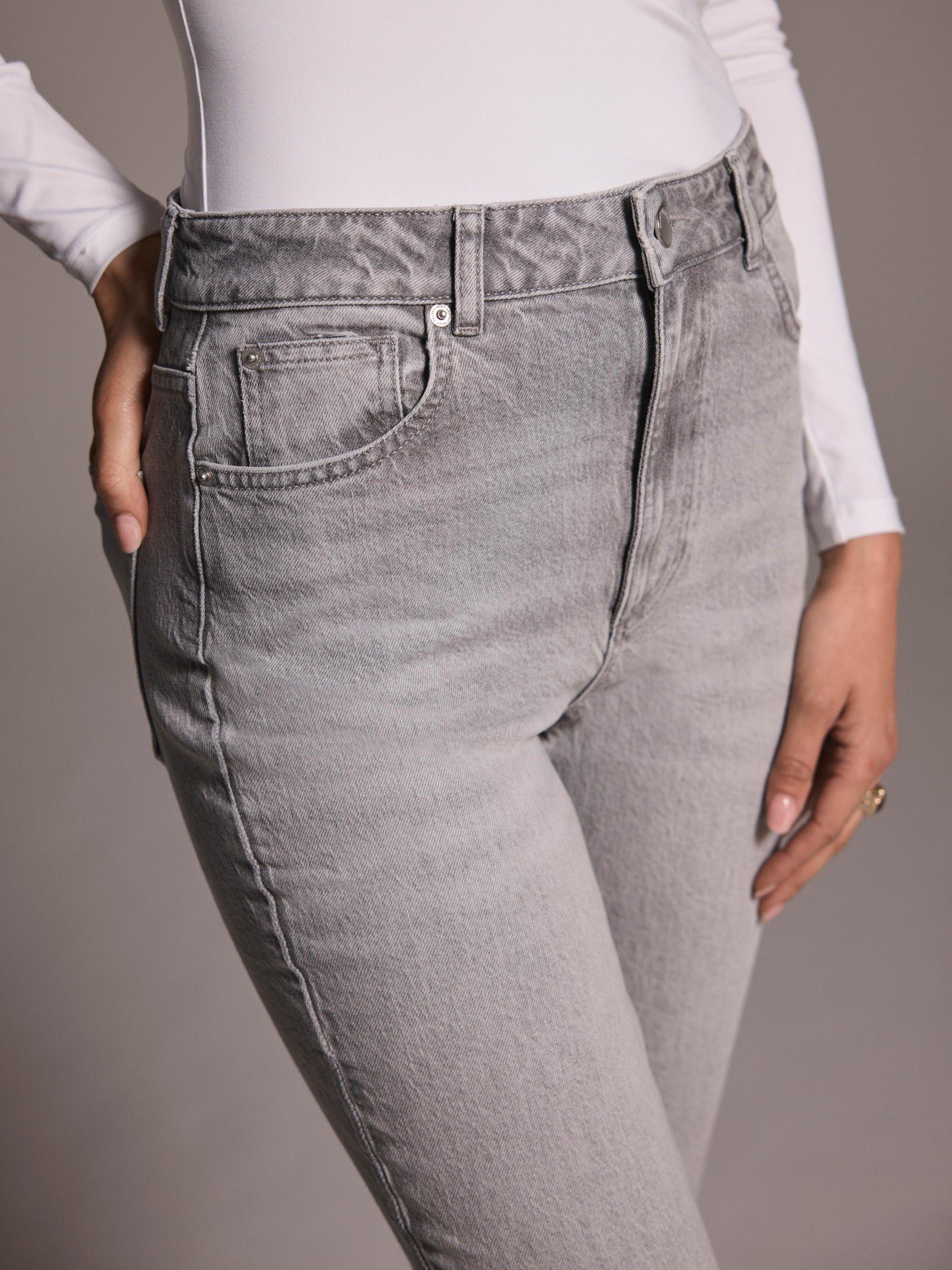 Product image 4 of 6, which shows Mint Velvet Mid Rise Slim Jeans, Grey, 8R