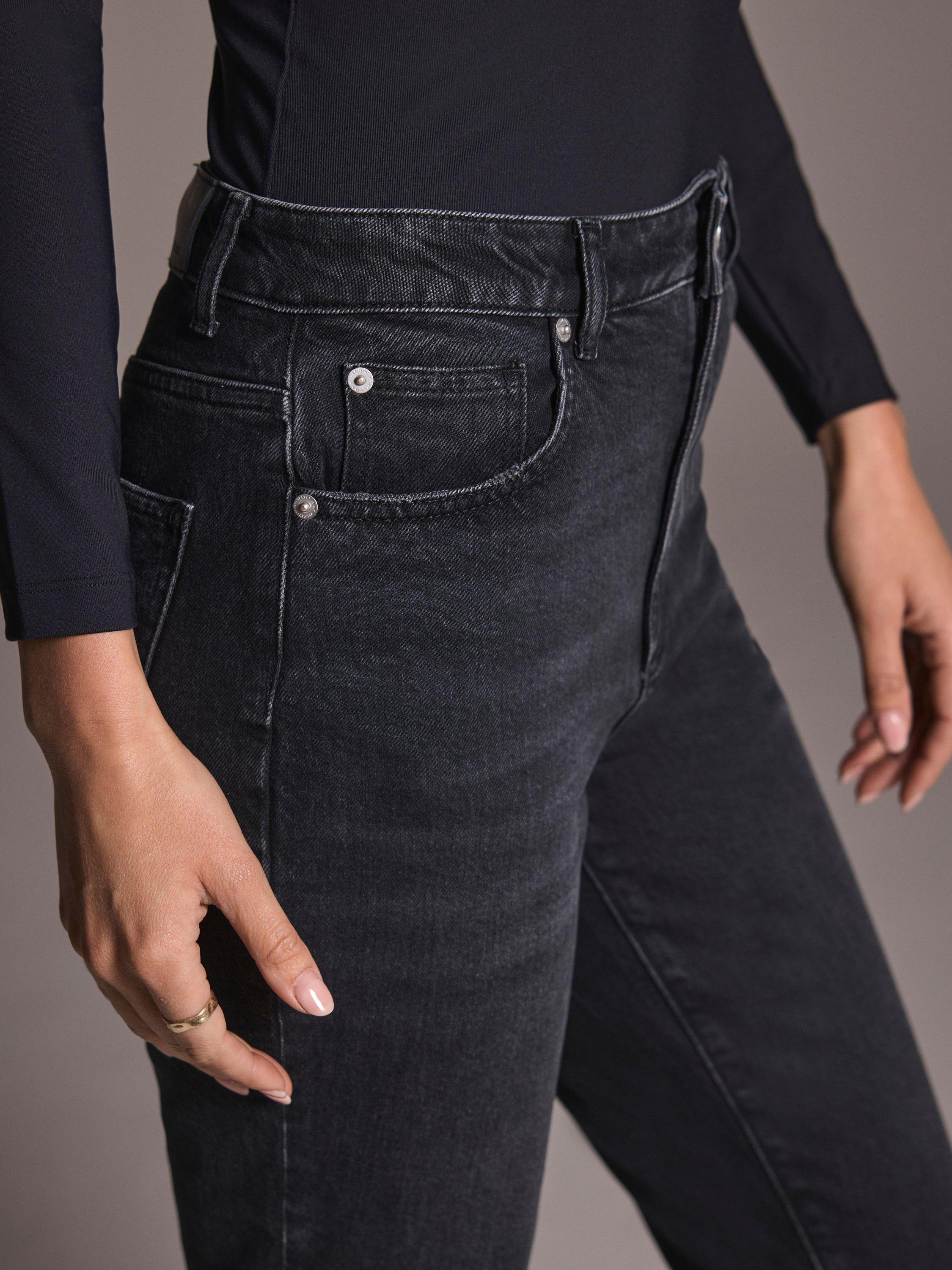Product image 5 of 8, which shows Mint Velvet High Rise Slim Jeans, Black, 10R