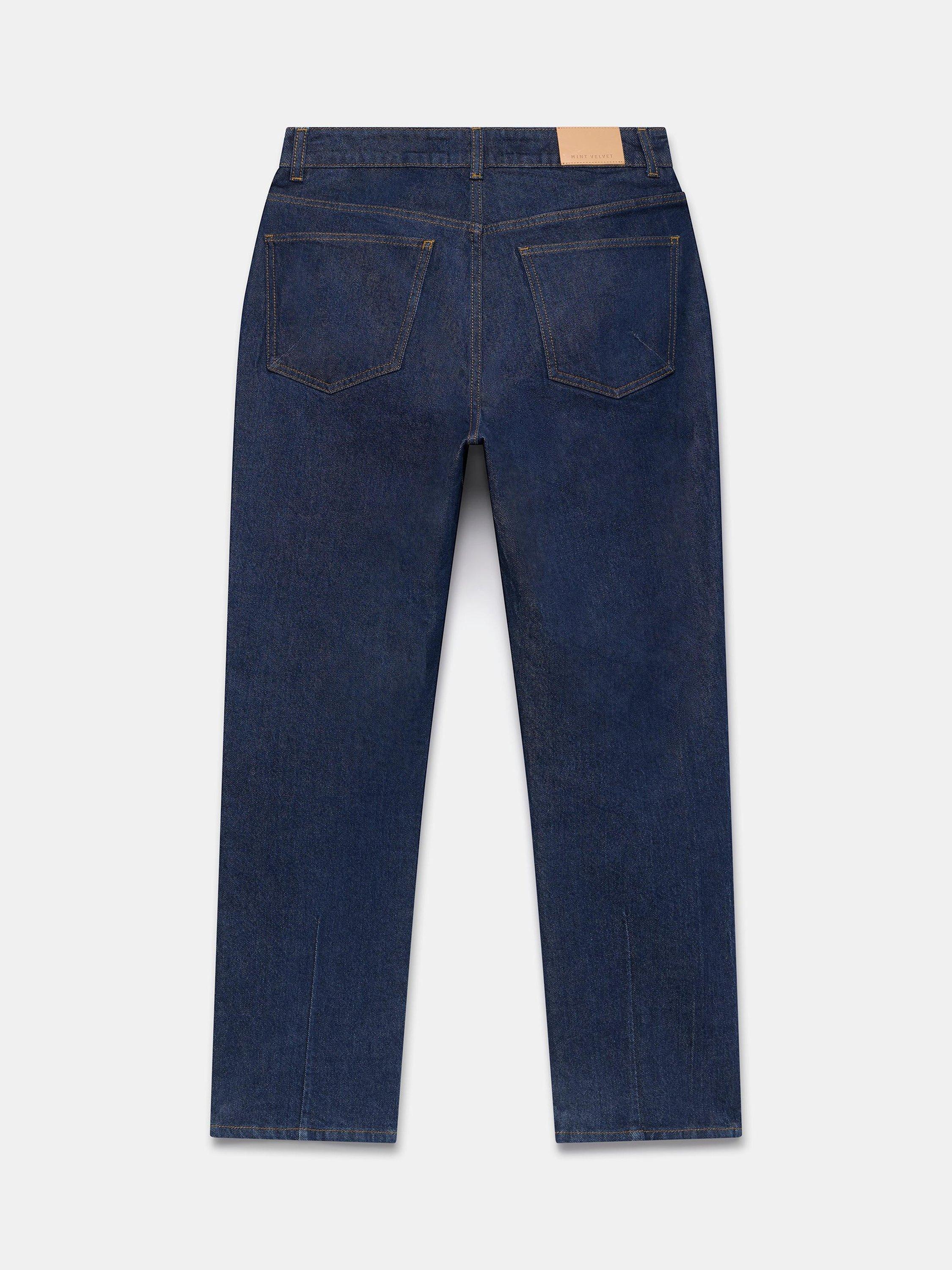 Product image 5 of 6, which shows Mint Velvet High Rise Slim Jeans, Dark Indigo, 10R