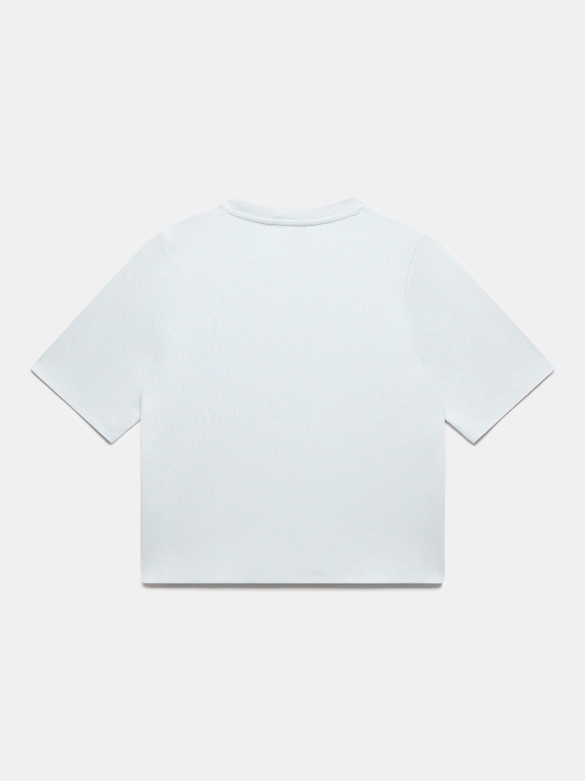 Product image 7 of 7, which shows Mint Velvet Crew Neck T-Shirt, Pale Blue, XS