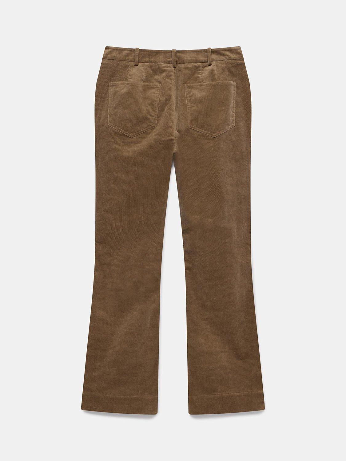 Product image 7 of 8, which shows Mint Velvet Flared Corduroy Trousers, Brown Multi Brown, 12R