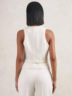Reiss Lily Tailored Waistcoat, White - view 2, White