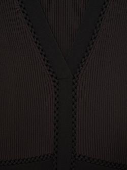 Reiss Laura Ribbed Midi Dress, Dark Brown - view 2, Dark Brown