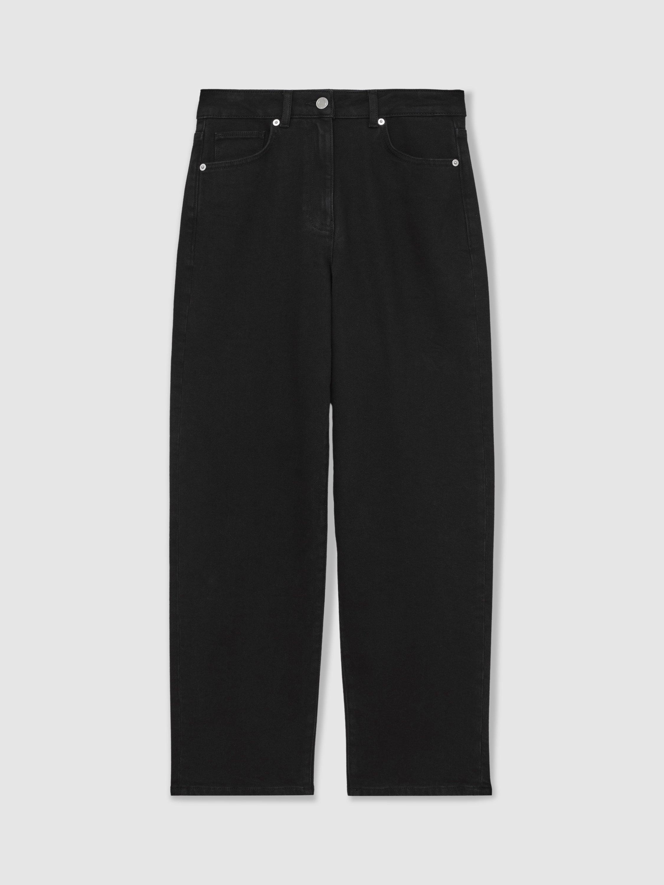 Product image 3 of 5, which shows Reiss Selin Straight Jeans, Black, 34R