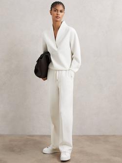 Reiss Annabel Oversized Long Sleeve Top, Ivory, Ivory