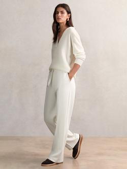 Reiss Jemma Tailored Joggers, Ivory, Ivory