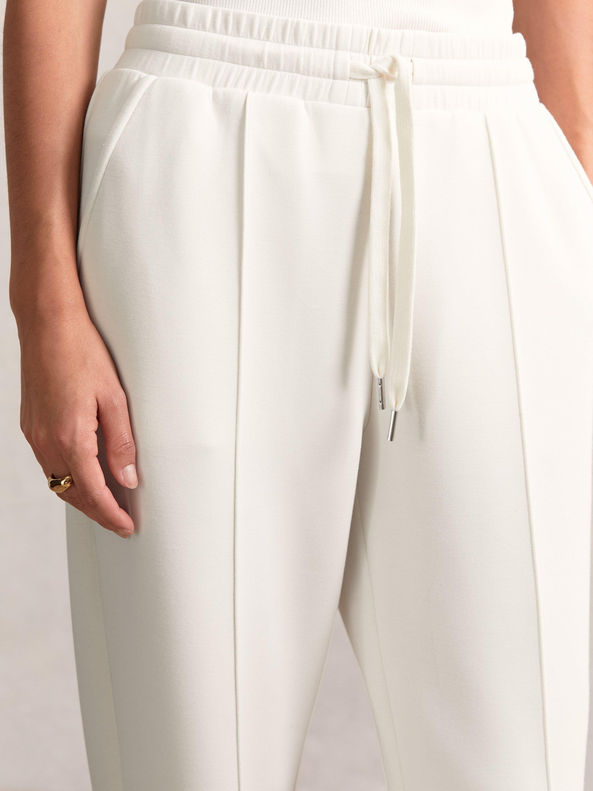 Product image 5 of 5, which shows Reiss Jemma Tailored Joggers, Ivory, XS