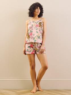 Their Nibs Floral Tiger Cami Short Pyjama Set, Pink, Pink