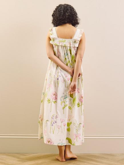 Their Nibs Lily Sleeveless Nightdress, White - view 2, White