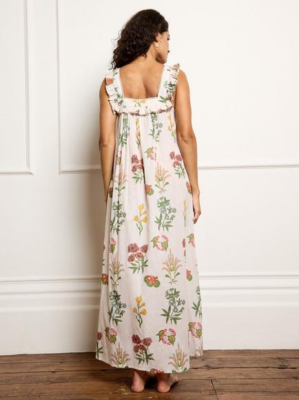 Their Nibs Wallpaper Floral Sleeveless Nightdress, Natural - view 2, Natural