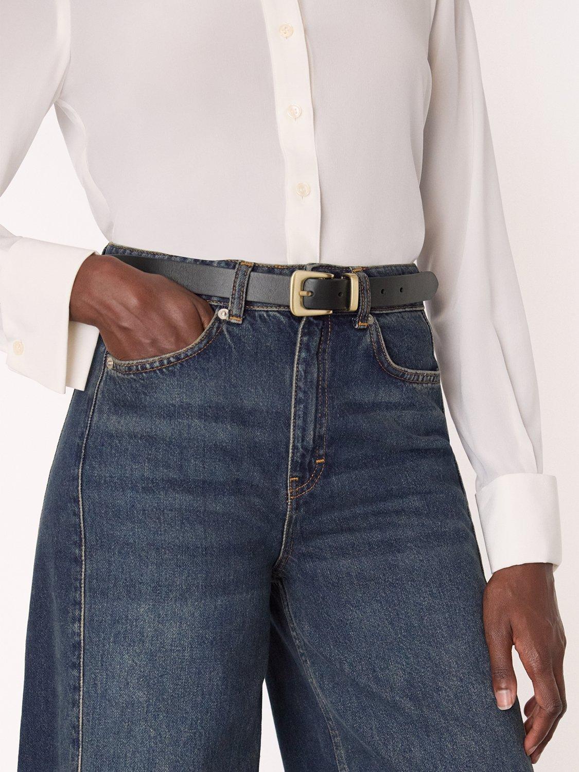 Product image 2 of 3, which shows Forever New Metal Keeper Belt , Black, S