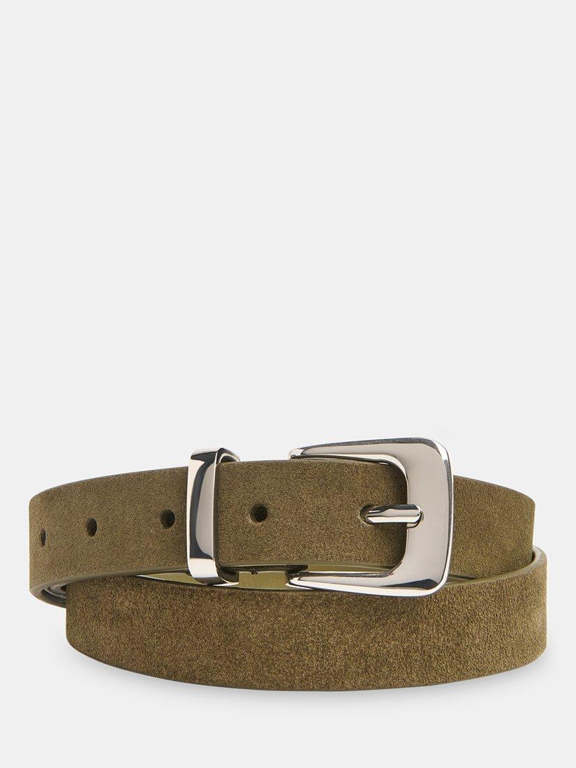 Product image 1 of 3, which shows Forever New Metal Keeper Belt , Olive, S