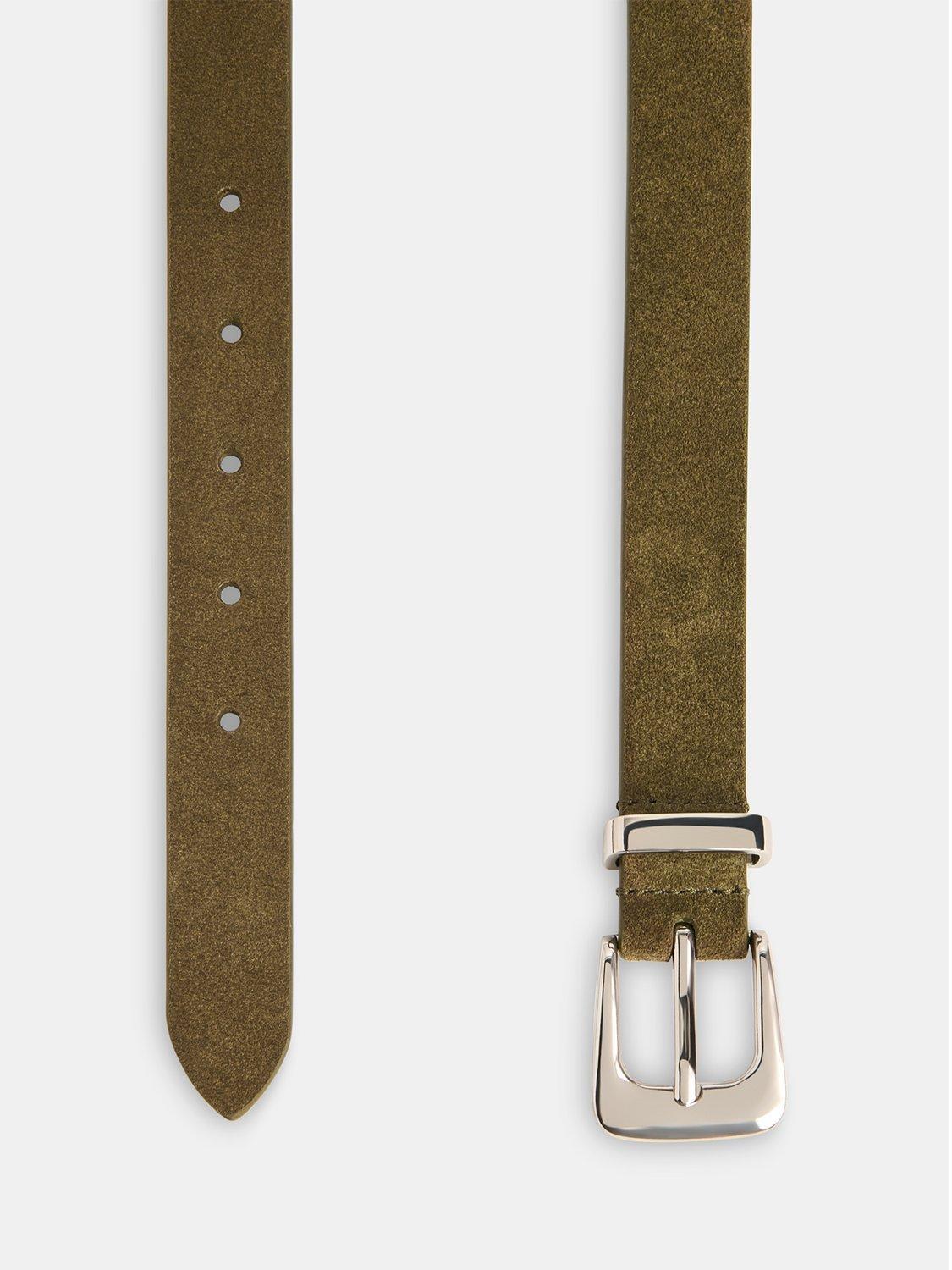 Product image 3 of 3, which shows Forever New Metal Keeper Belt , Olive, S
