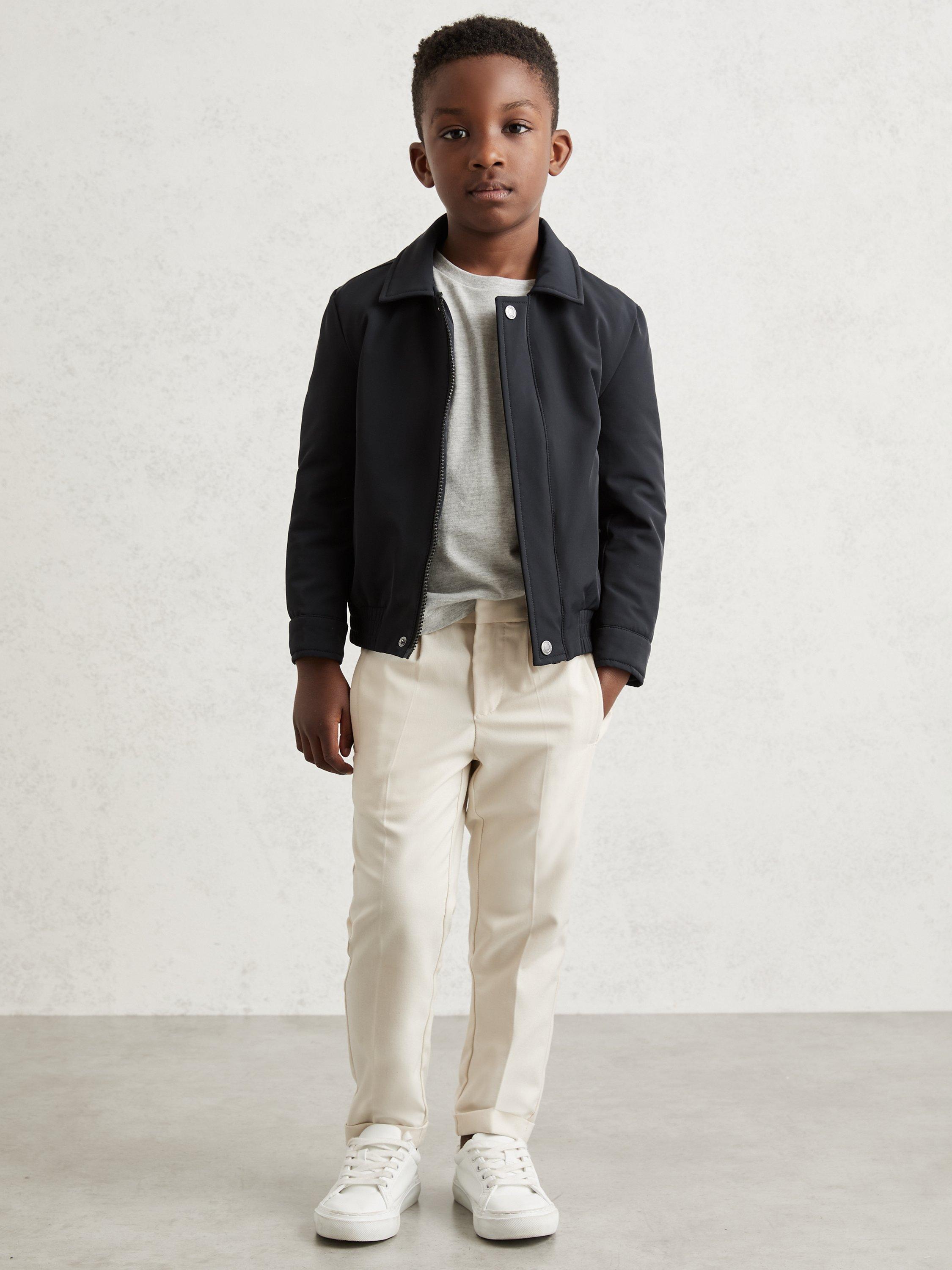 Product image 2 of 4, which shows Reiss Kids' Cologne Harrington Jacket, Navy, 5-6 years