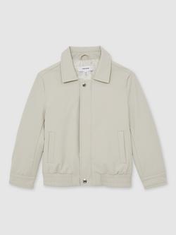 Reiss Kids' Cologne Harrington Jacket, Stone