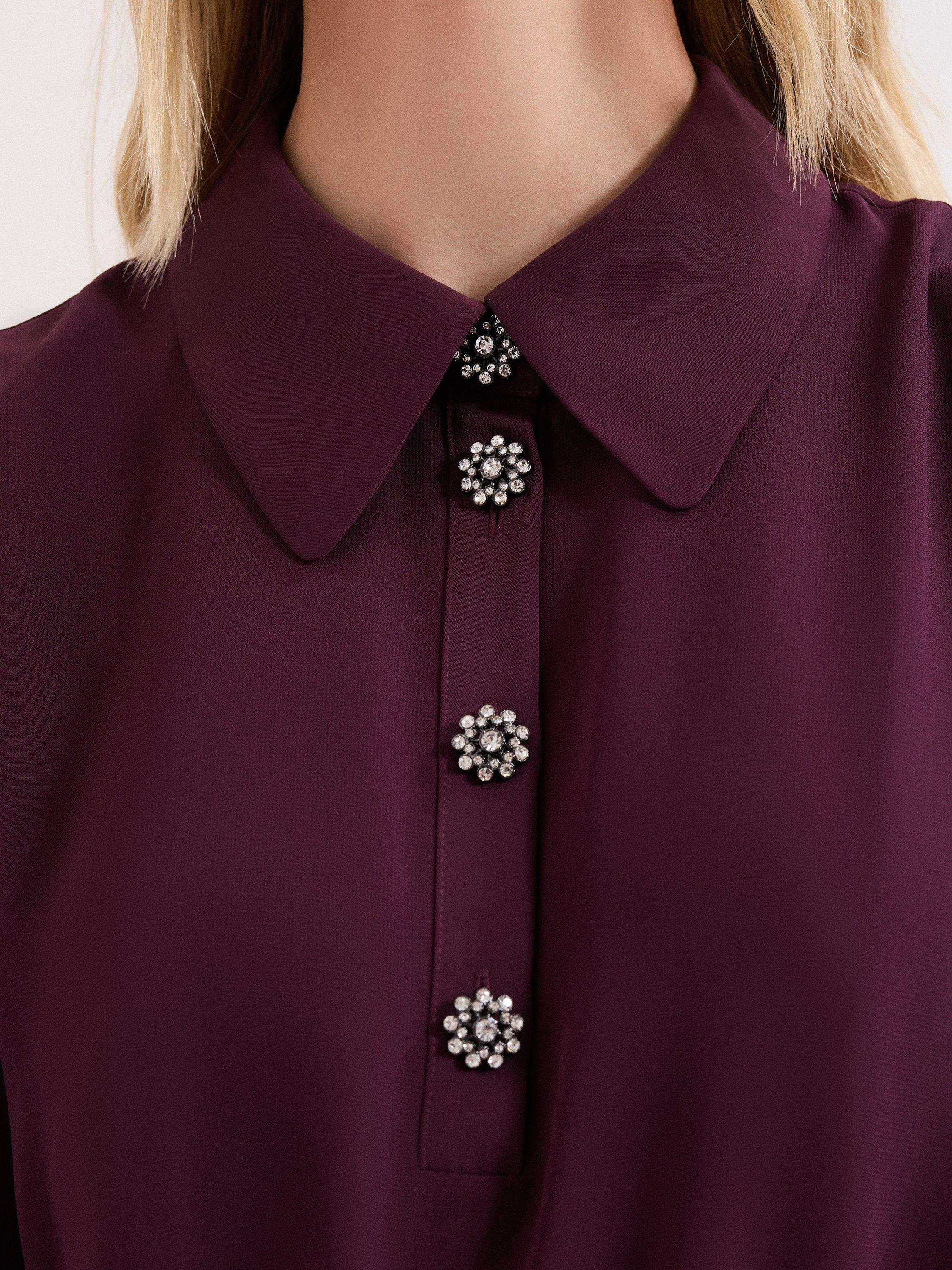 Product image 4 of 9, which shows Phase Eight Petite Emily Tailored Jumpsuit, Burgundy, 12