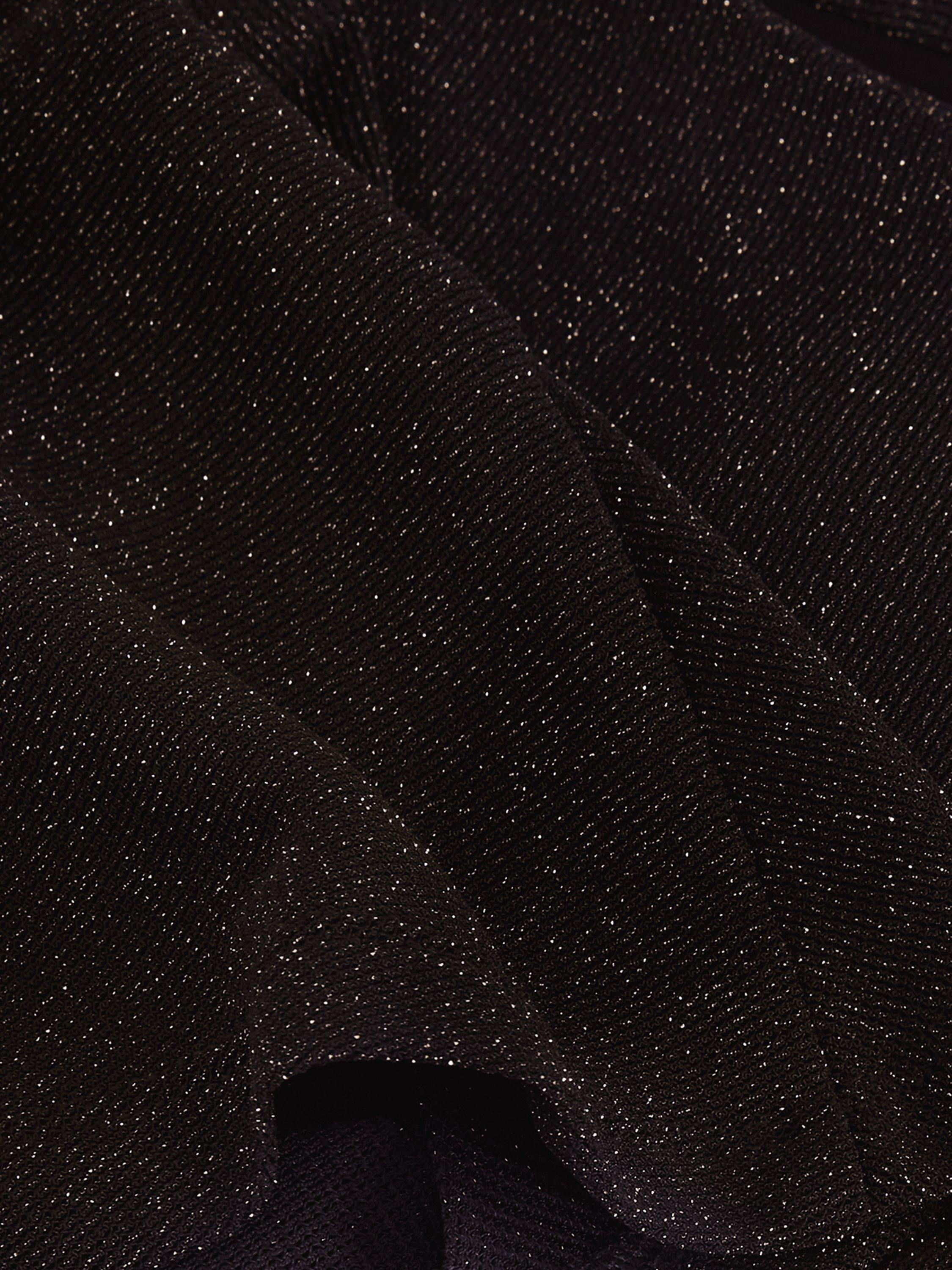 Product image 6 of 9, which shows Phase Eight Martha Draped Top, Black Gold, 8