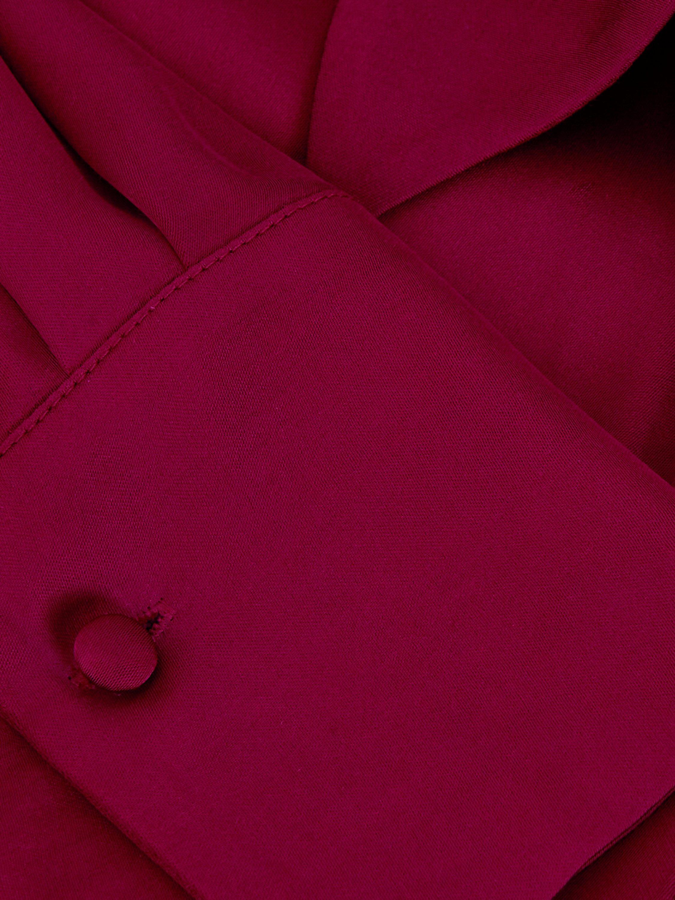Product image 6 of 8, which shows Phase Eight Novie Satin Shirt containing LENZING™ ECOVERO™ Viscose, Red, 16