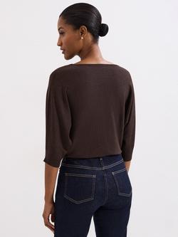 Phase Eight Cristine Knit Jumper, Brown - view 2, Brown