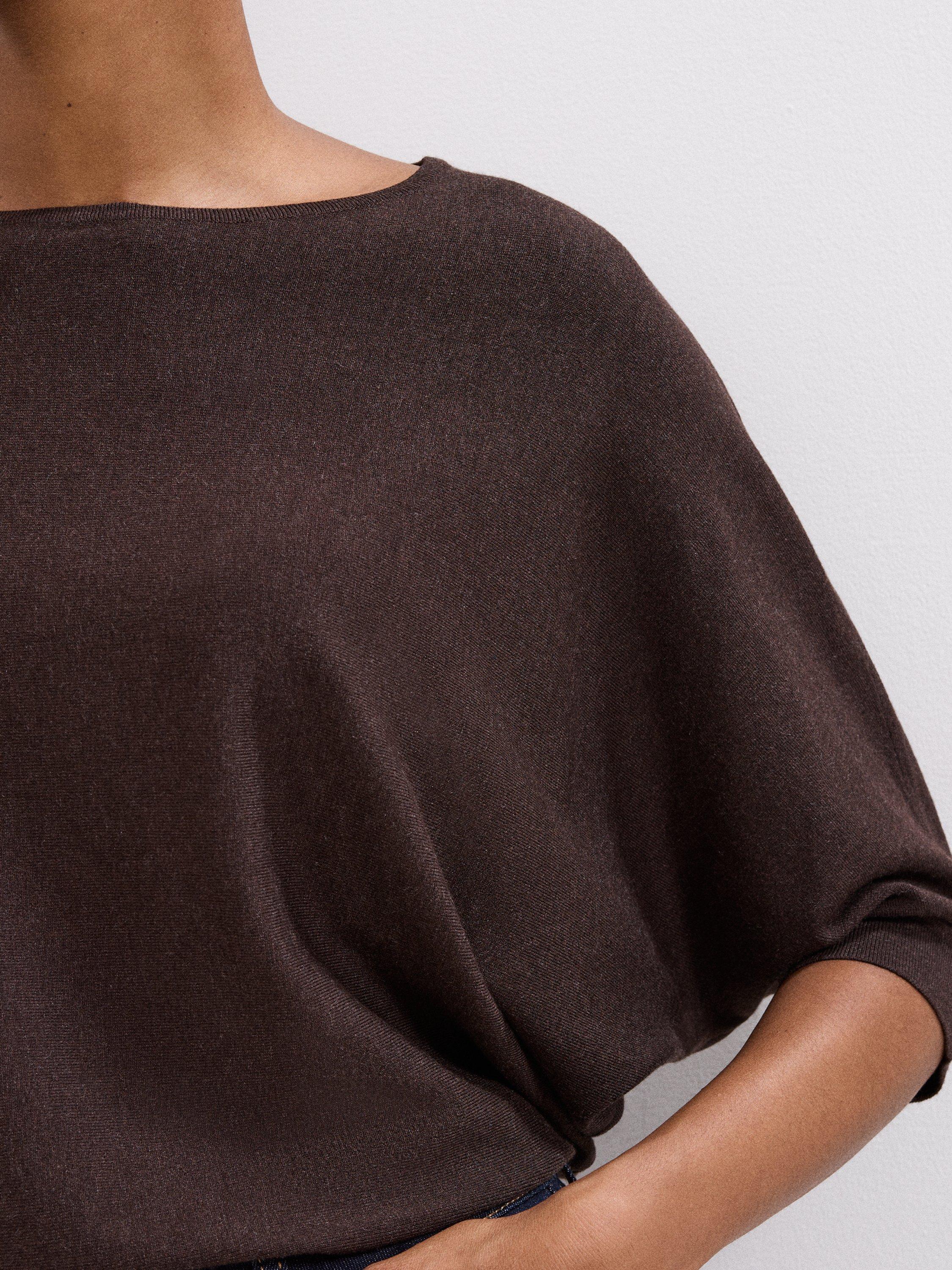Product image 8 of 9, which shows Phase Eight Cristine Knit Jumper, Brown, XS