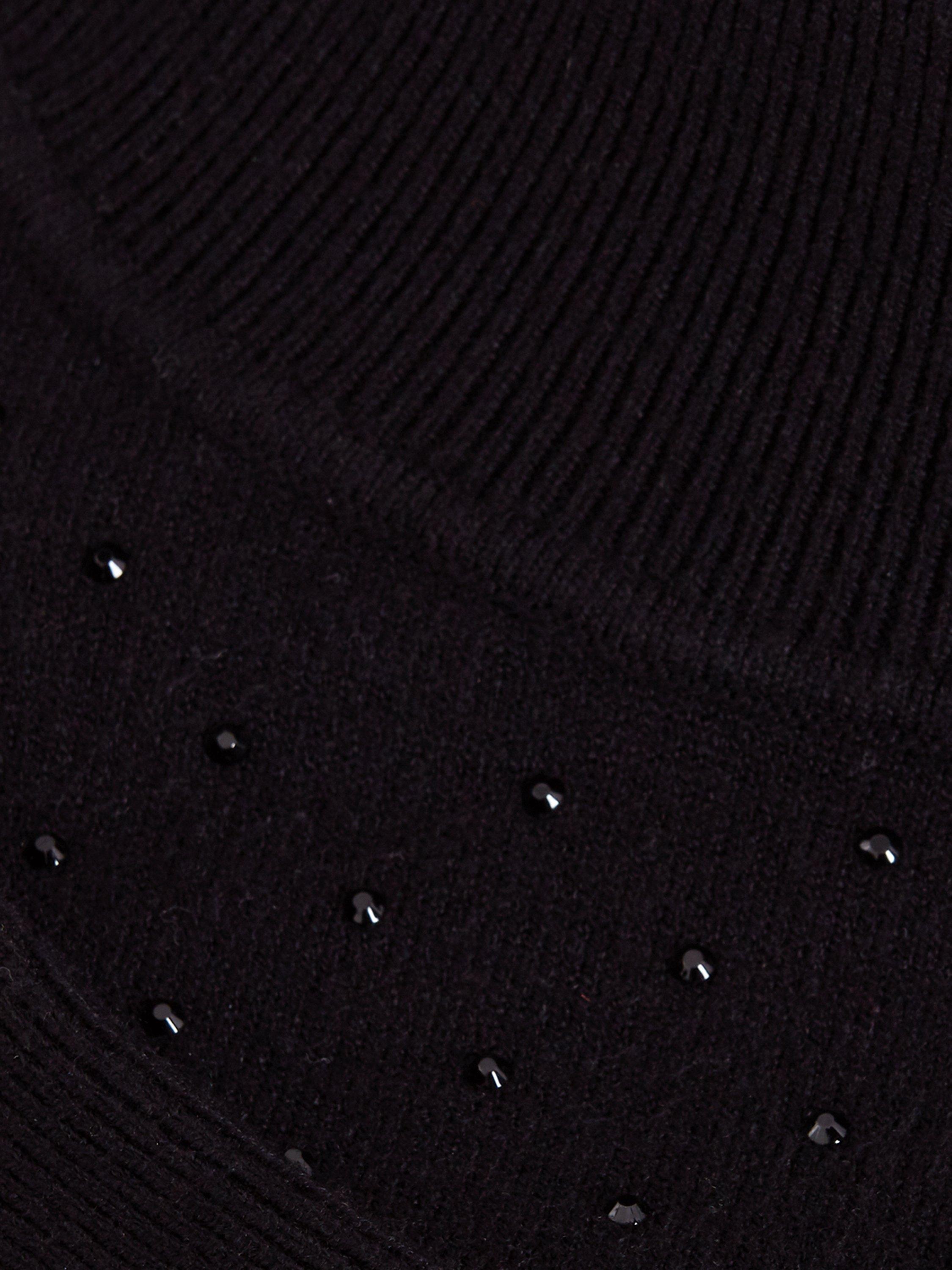 Product image 6 of 9, which shows Phase Eight Steph Studded Roll Neck Jumper, Black, XS