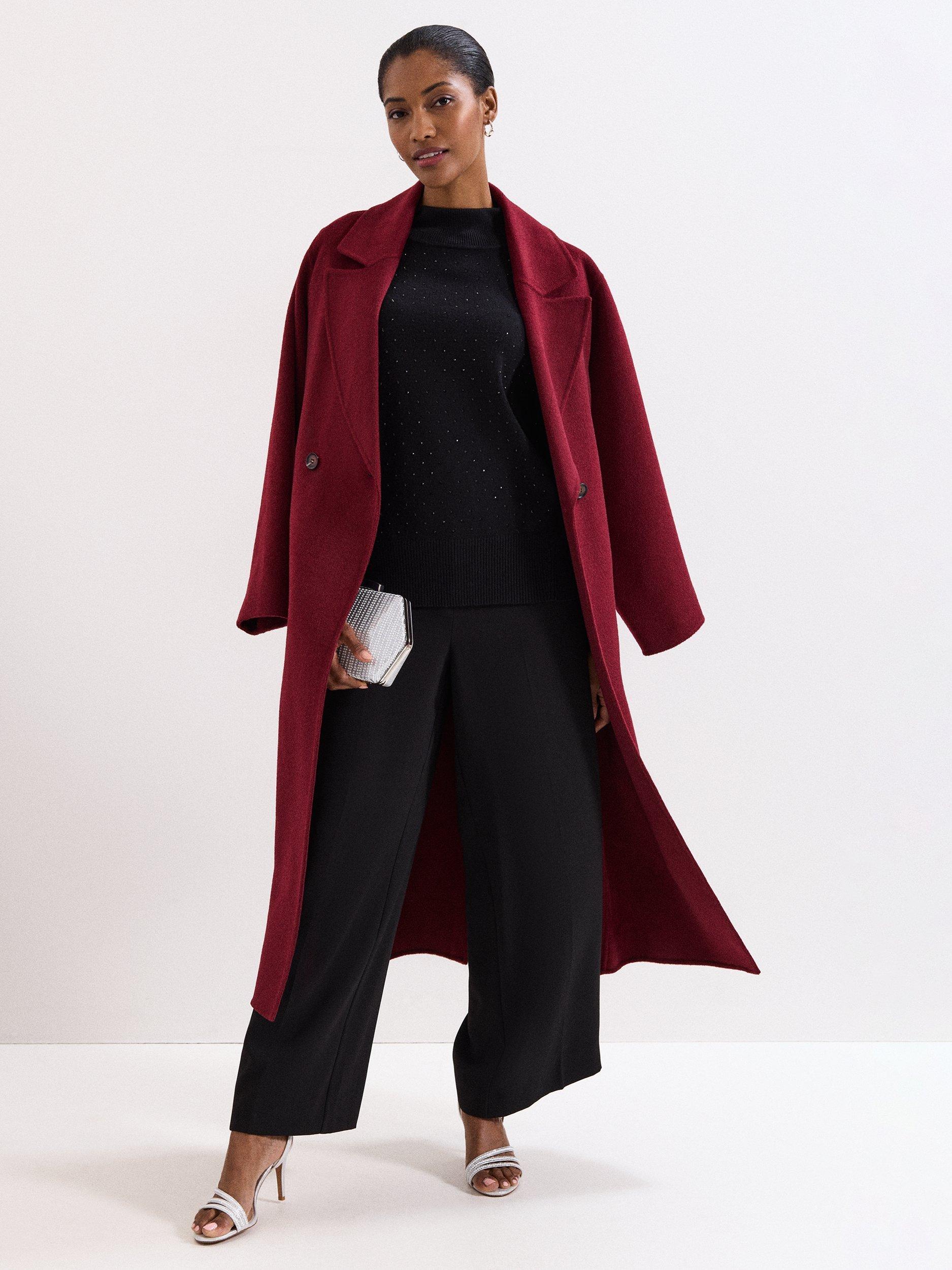 Product image 9 of 9, which shows Phase Eight Steph Studded Roll Neck Jumper, Black, XS