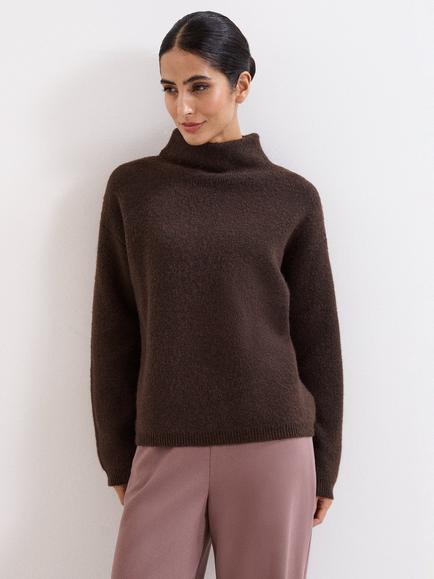 Phase Eight Zoe High Neck Jumper, Brown, Brown