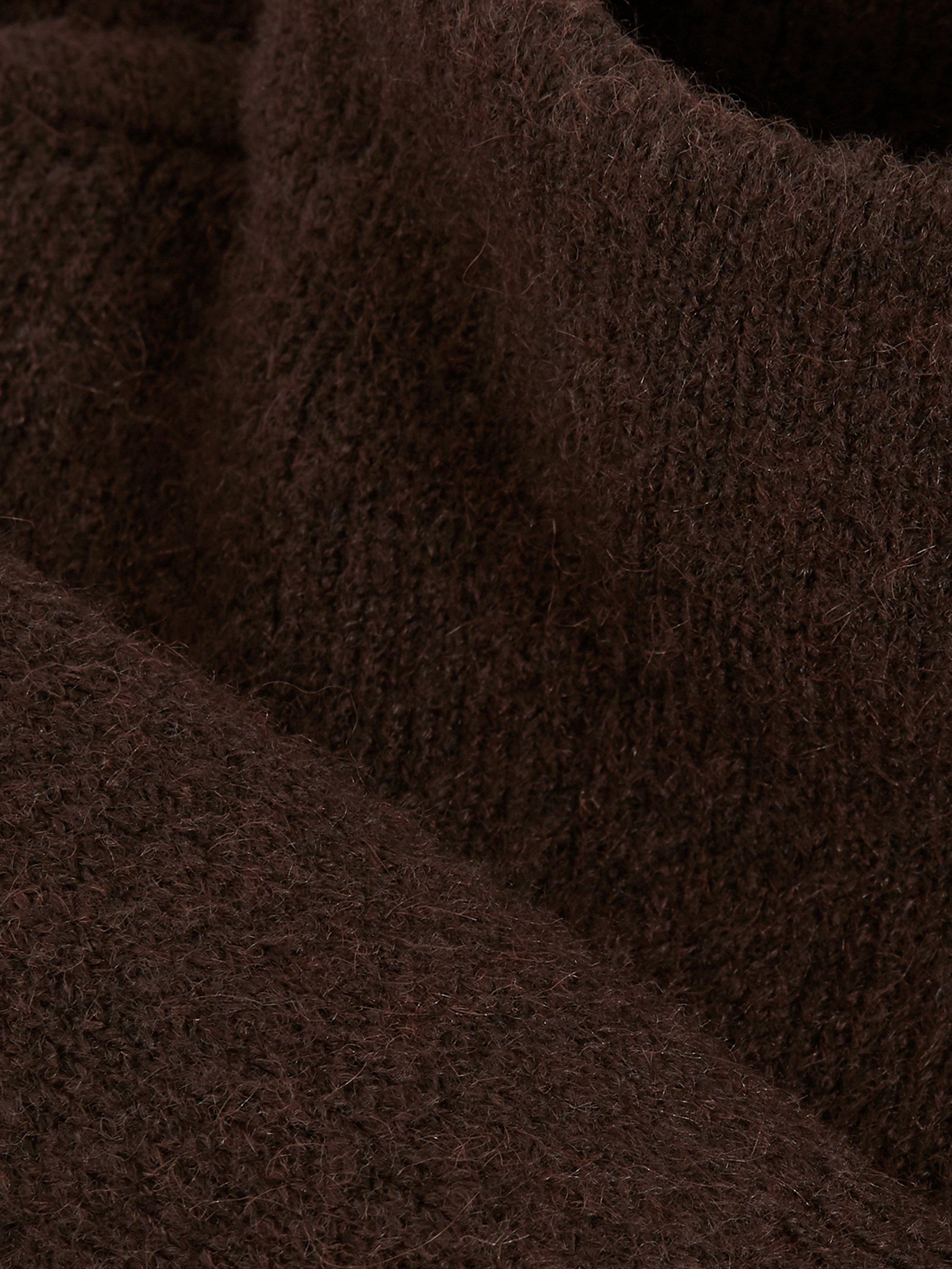 Product image 6 of 9, which shows Phase Eight Zoe High Neck Jumper, Brown, XS