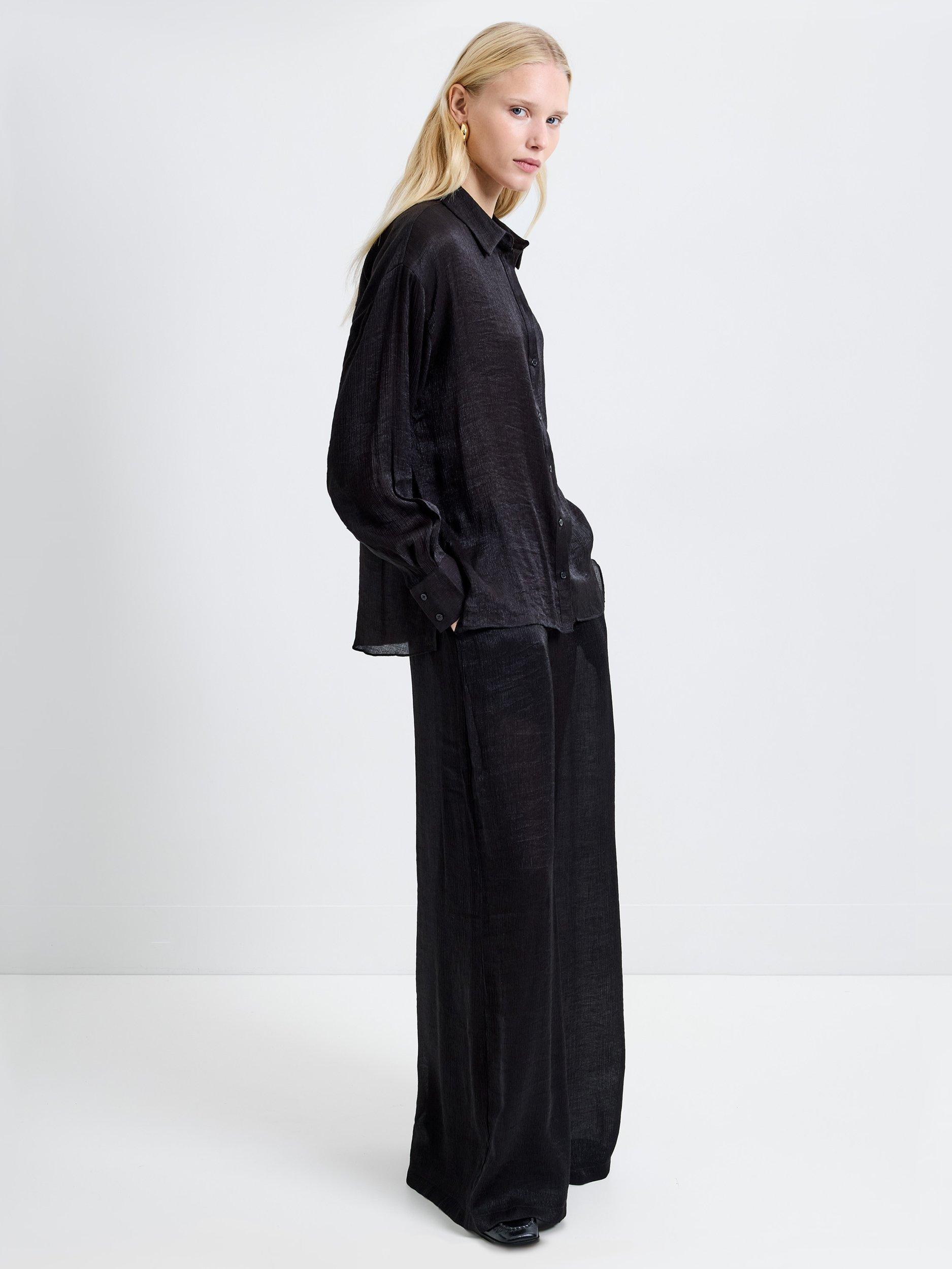 Product image 4 of 5, which shows French Connection Terry Jacquard Shirt, Black, XS