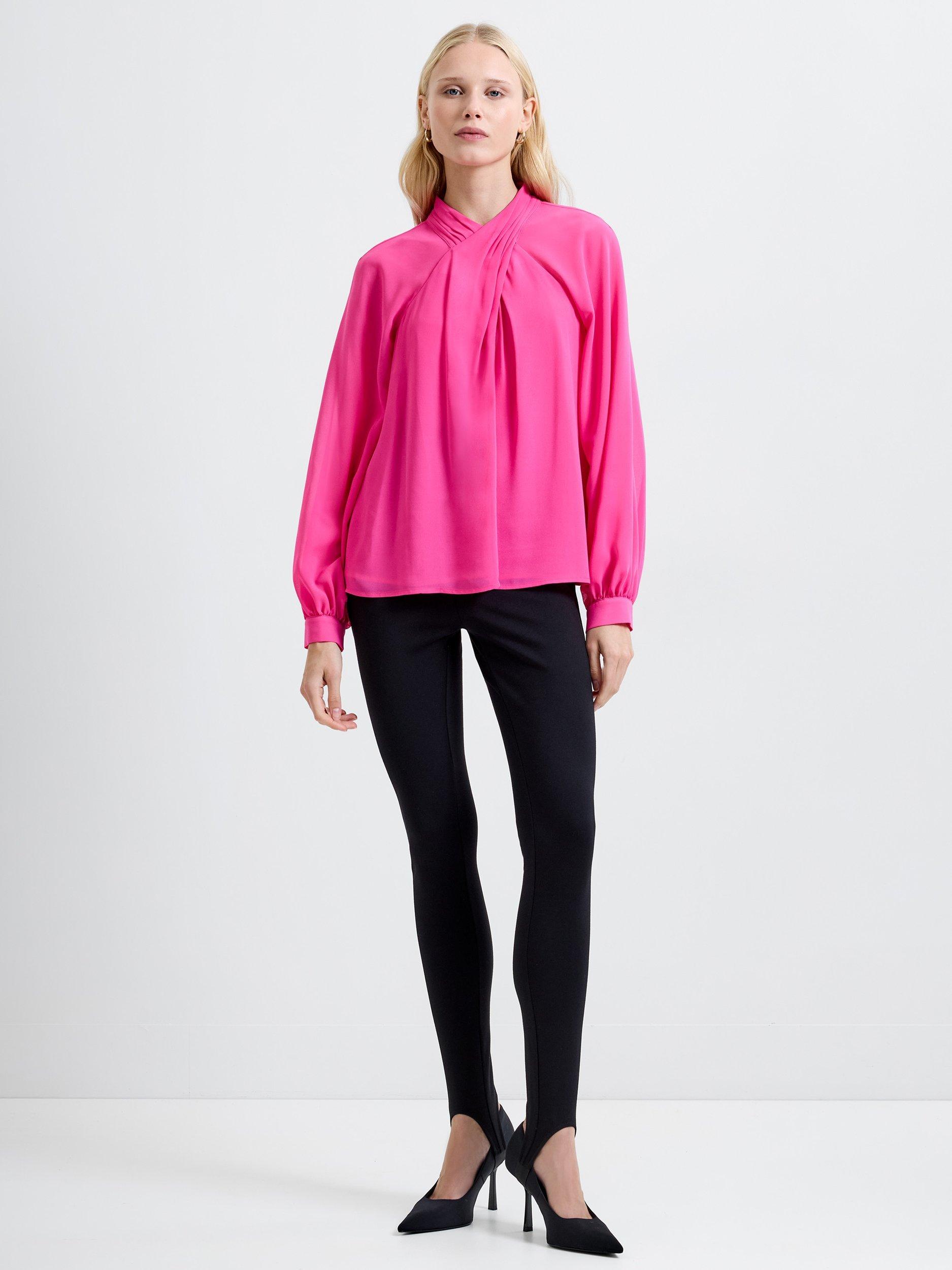Product image 3 of 5, which shows French Connection Eden Wrap Top, Fluro Pink, XS