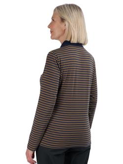 Rohan Shoreline Polo Blue/Gold Stripe - view 2, Blue/ Gold Stripe