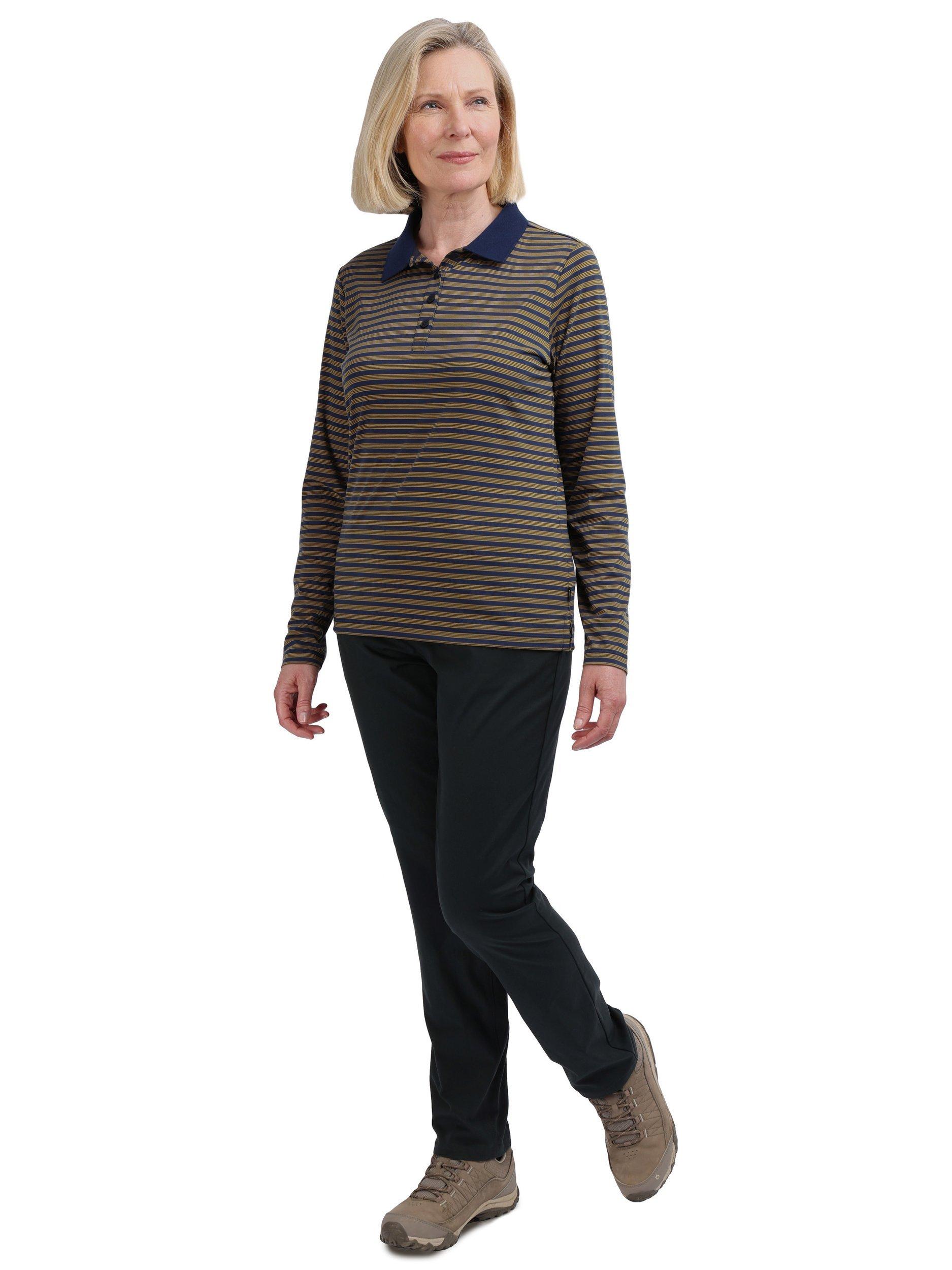 Product image 4 of 5, which shows Rohan Shoreline Polo Blue/Gold Stripe, S