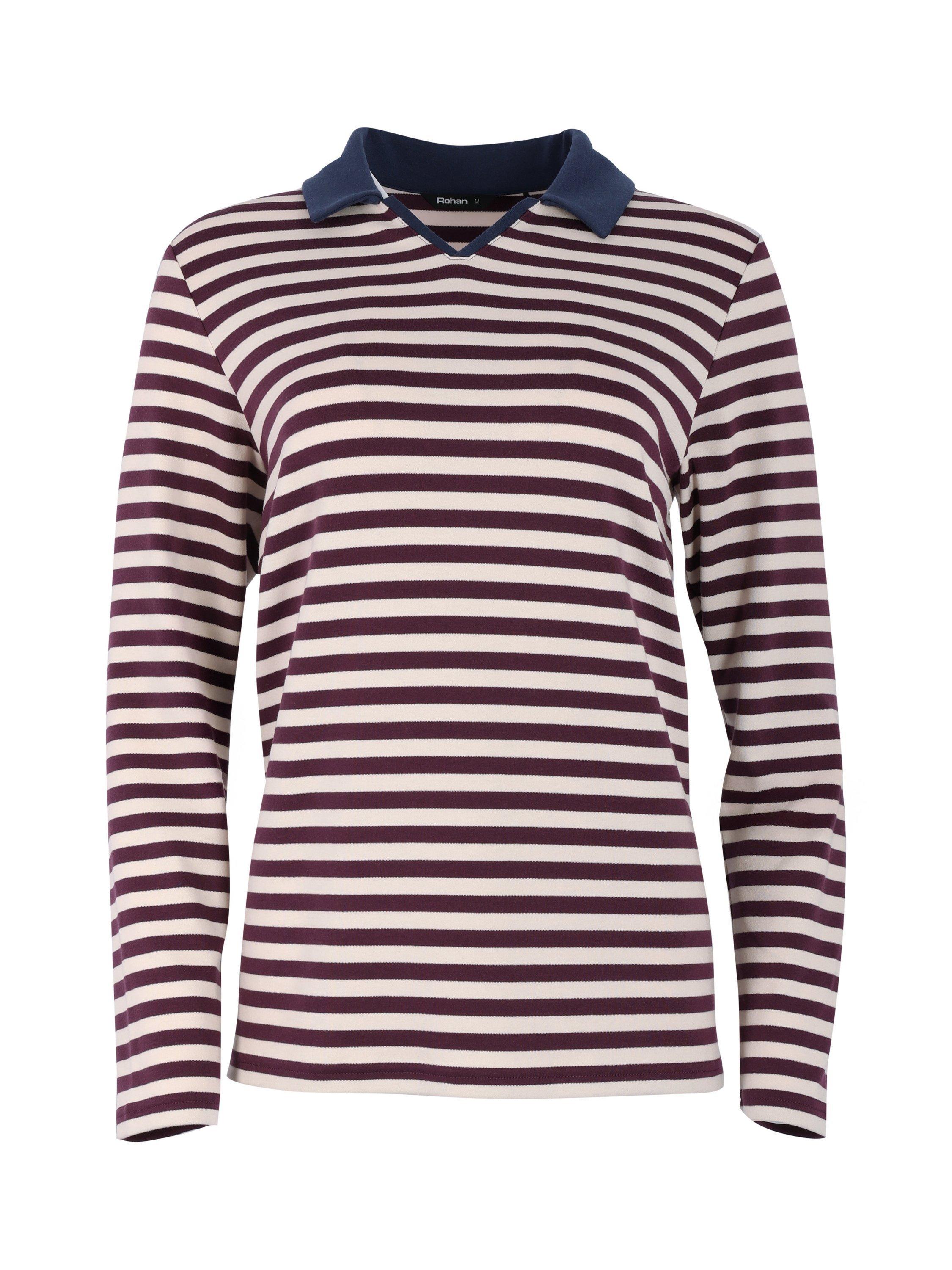 Product image 3 of 5, which shows Rohan Strand Long Sleeve Top, Purple Stripe, XS