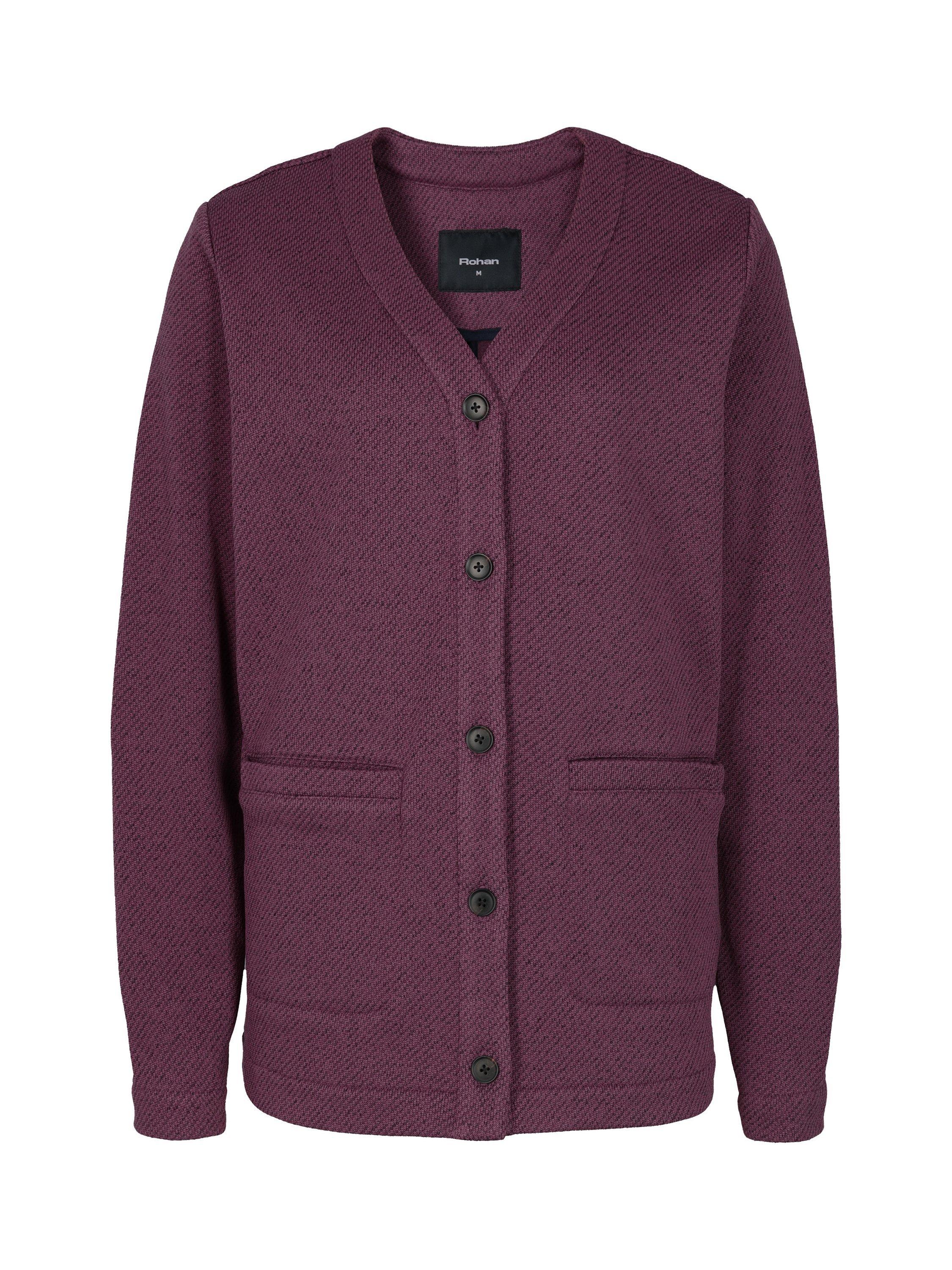 Product image 3 of 6, which shows Rohan Ridgeway Ridgeway Fleece Cardigan, Blackberry Purple, XS