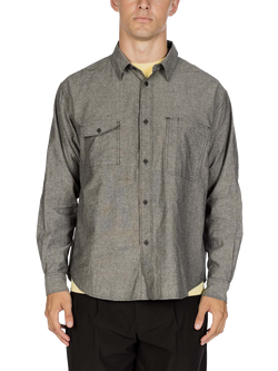 Snow Peak Cotton Chambray Shirt, Black