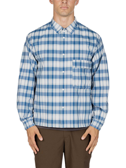 Snow Peak Breezy Check Shirt, Light Blue