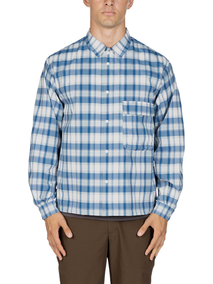 Snow Peak Breezy Check Shirt, Light Blue