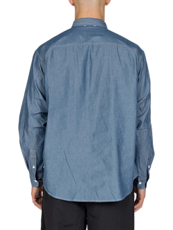 Snow Peak Cotton Chambray Shirt - view 2, Blue