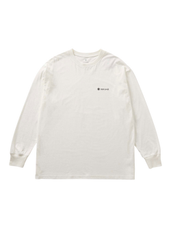 Snow Peak Cotton Regular Fit Long Sleeve Logo T-Shirt, Off White, Off White