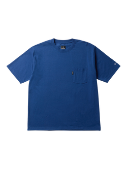 Snow Peak Cotton Regular Fit Short Sleeve Pocket T-Shirt, Blue, Blue